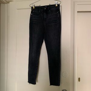 Gap Curvy True Skinny Jeans Faded Black Wash Sz 28